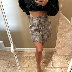 Club Monaco Animal Print Skirt